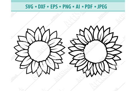 Download 554+ Sunflower Decal Clip Art Cut Files